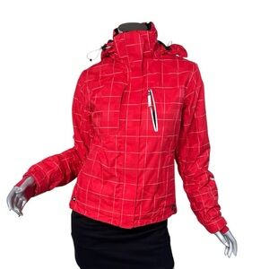 Sunice Ski Snowboard Hooded Jacket Red Snow Sports Coat Zip Pockets Women's 4